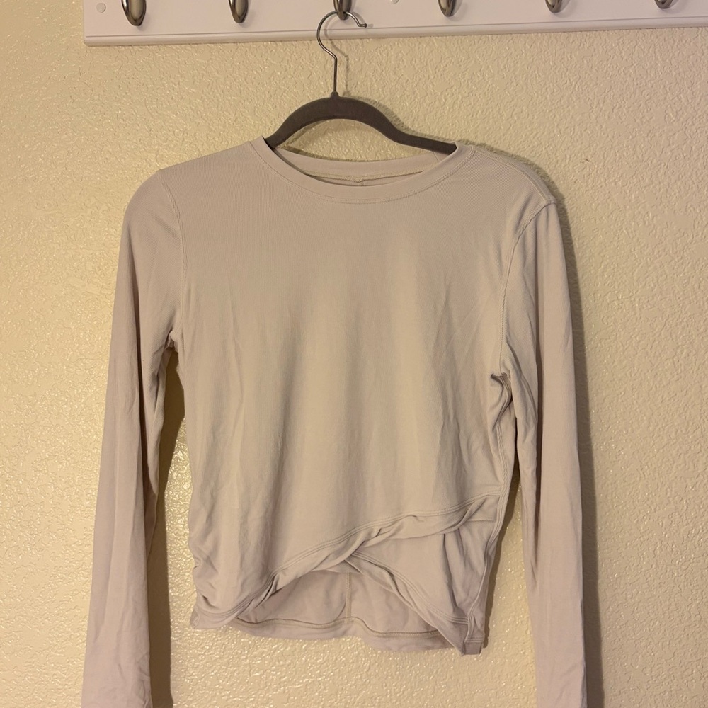 lululemon athletica Cream Long Sleeve Top